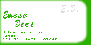 emese deri business card